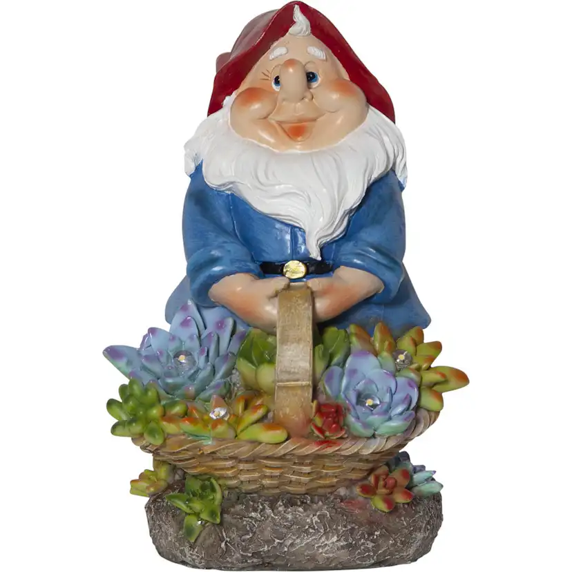 Solcellsdekoration Star Trading Gnomy Blomsterkorg