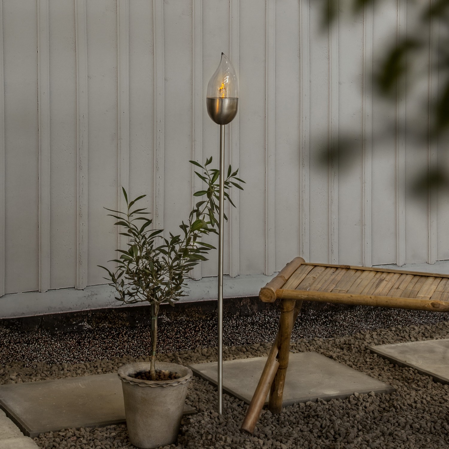 Solcellsfackla Star Trading Olympos Rostfritt Stål