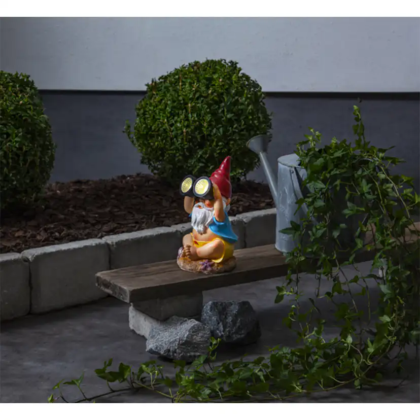 Solcellslampa Star Trading Gnomy Med Kikare