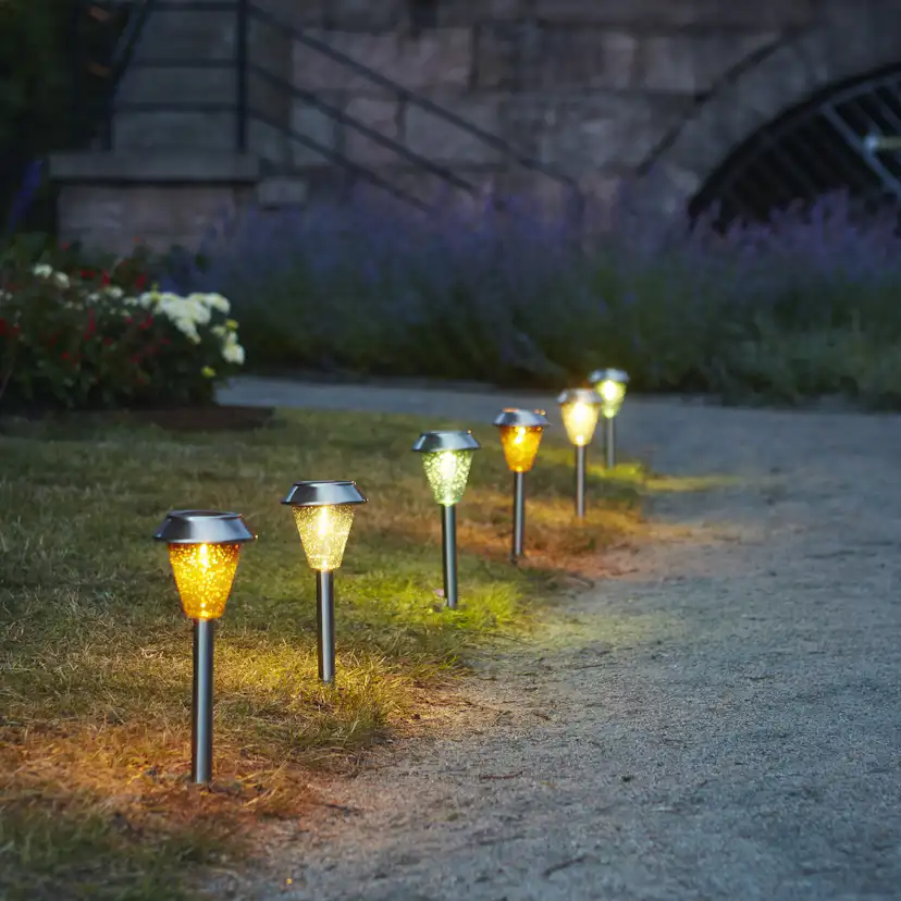 Solcells-pollare Star Trading Ibiza 12-pack