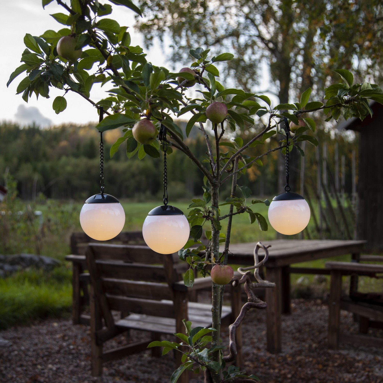 Solcellsdekoration Star Trading Globus 3-pack