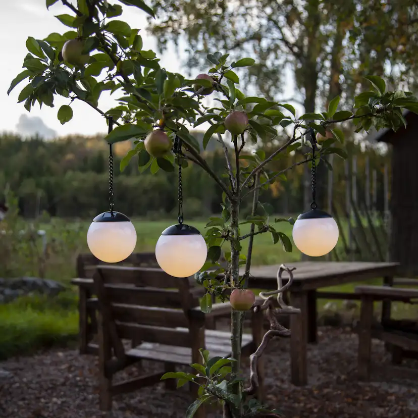 Solcellsdekoration Star Trading Globus 3-pack