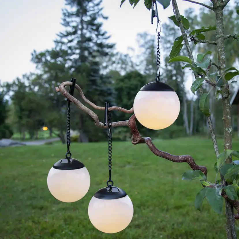 Solcellsdekoration Star Trading Globus 3-pack