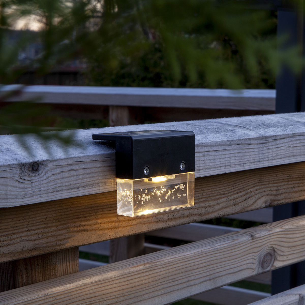 Solcellsbelysning Star Trading Vägglykta Bubbly Fence 4-pack LED