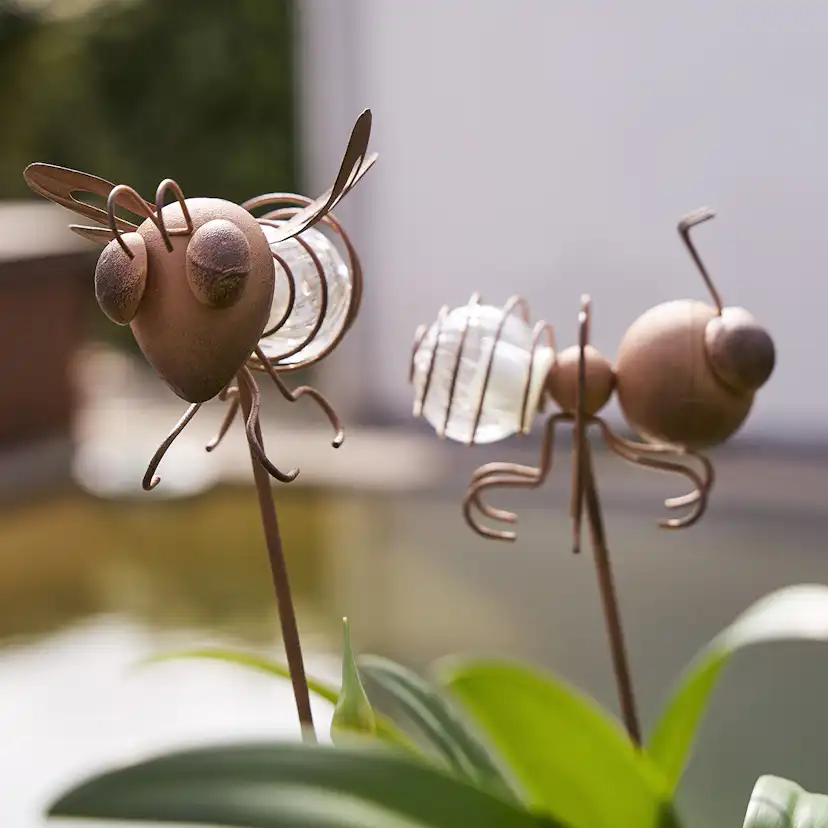 Solcellsdekoration Star Trading Oxida LED 2-pack Insekt