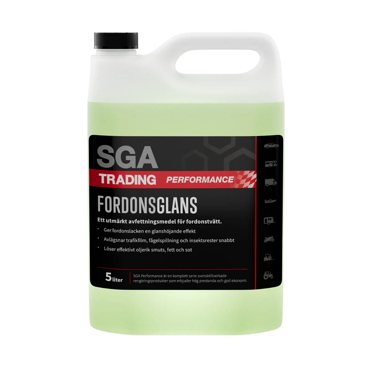 Alkalisk Avfettning SGA Performance Förtvätt Fordonsglans