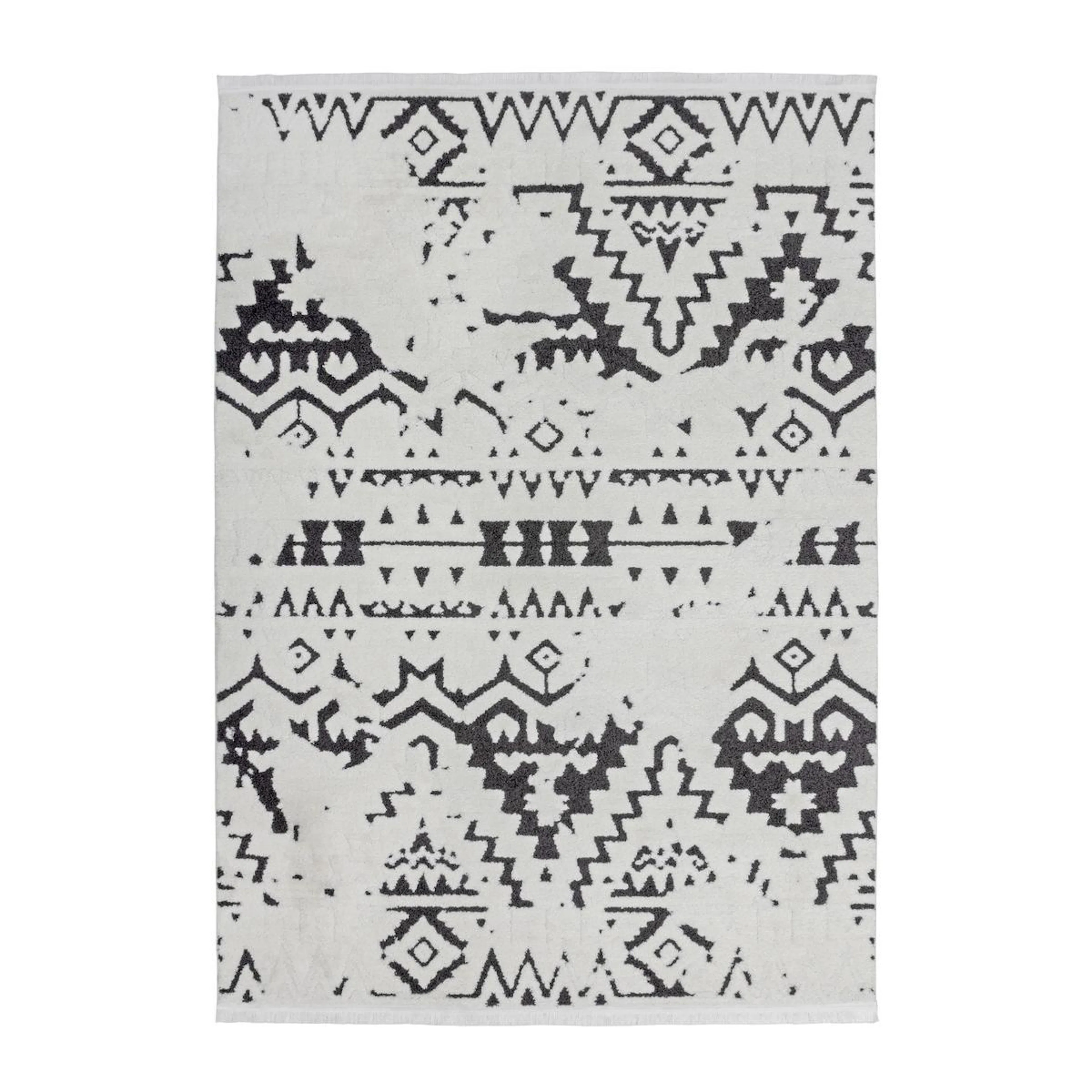 Friezematta D-sign Port Lyt Vit/Svart