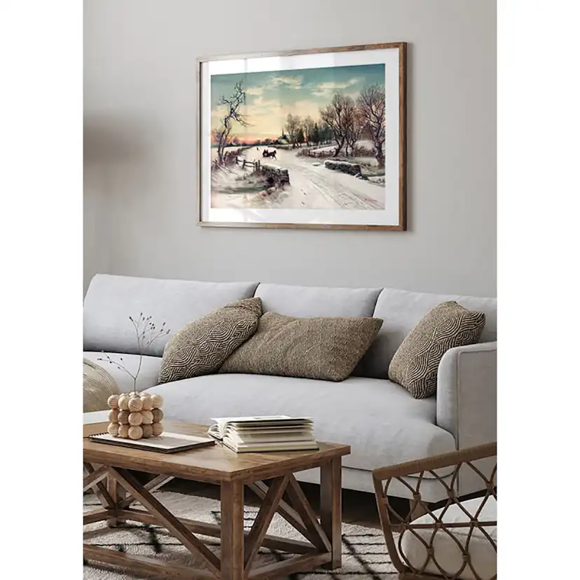 Poster Gallerix Horse And Carriage In Snow