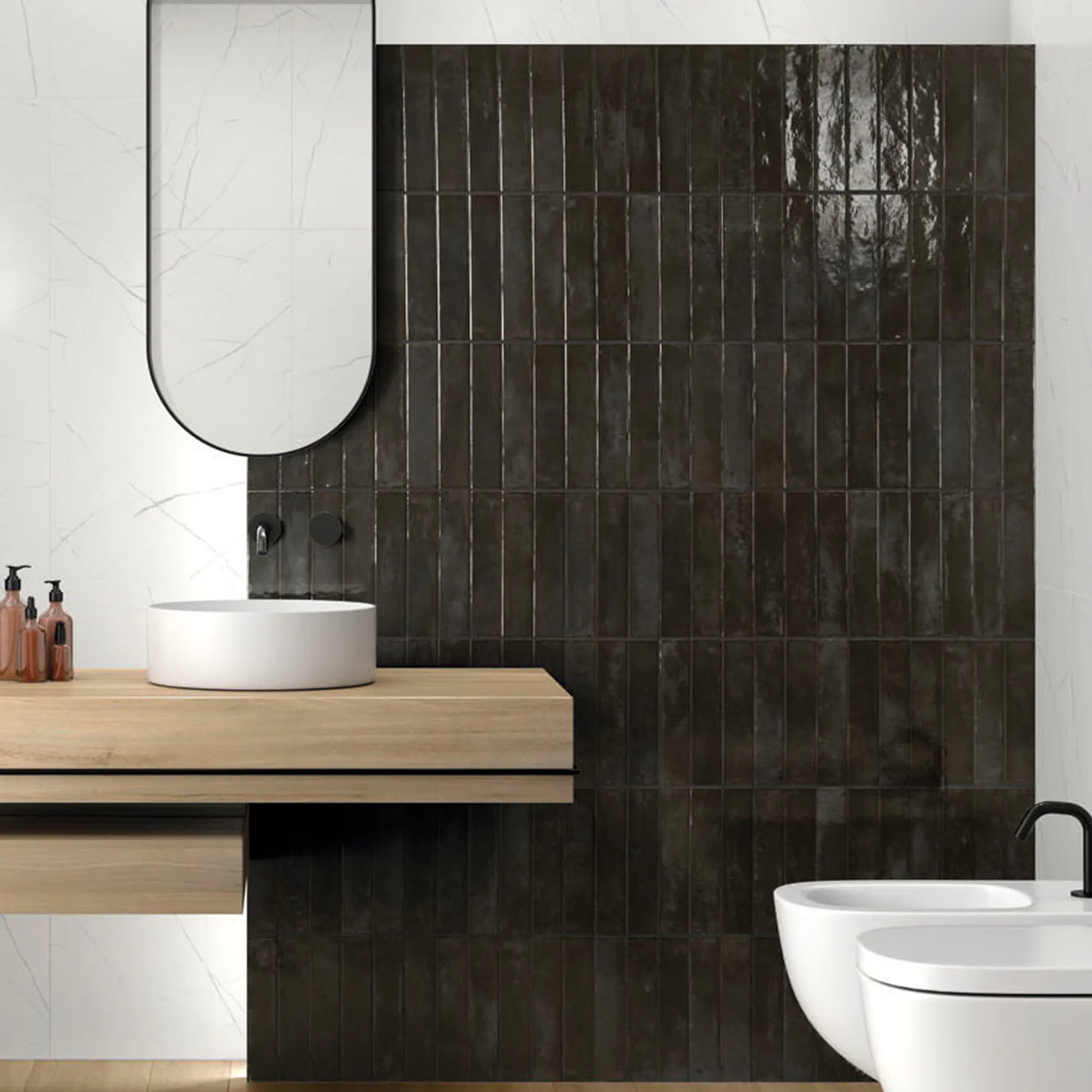 Kakel Arredo Raku Black Lava 6x27 cm