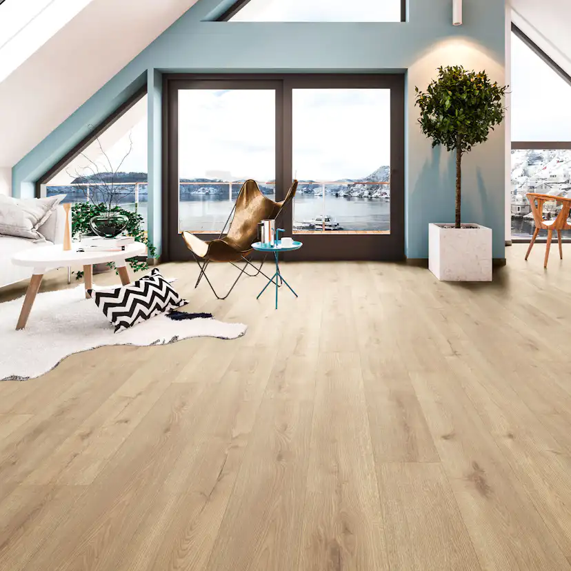 Laminatgolv Nordic Floor Plank Longboard Ek Vit 1-Stav