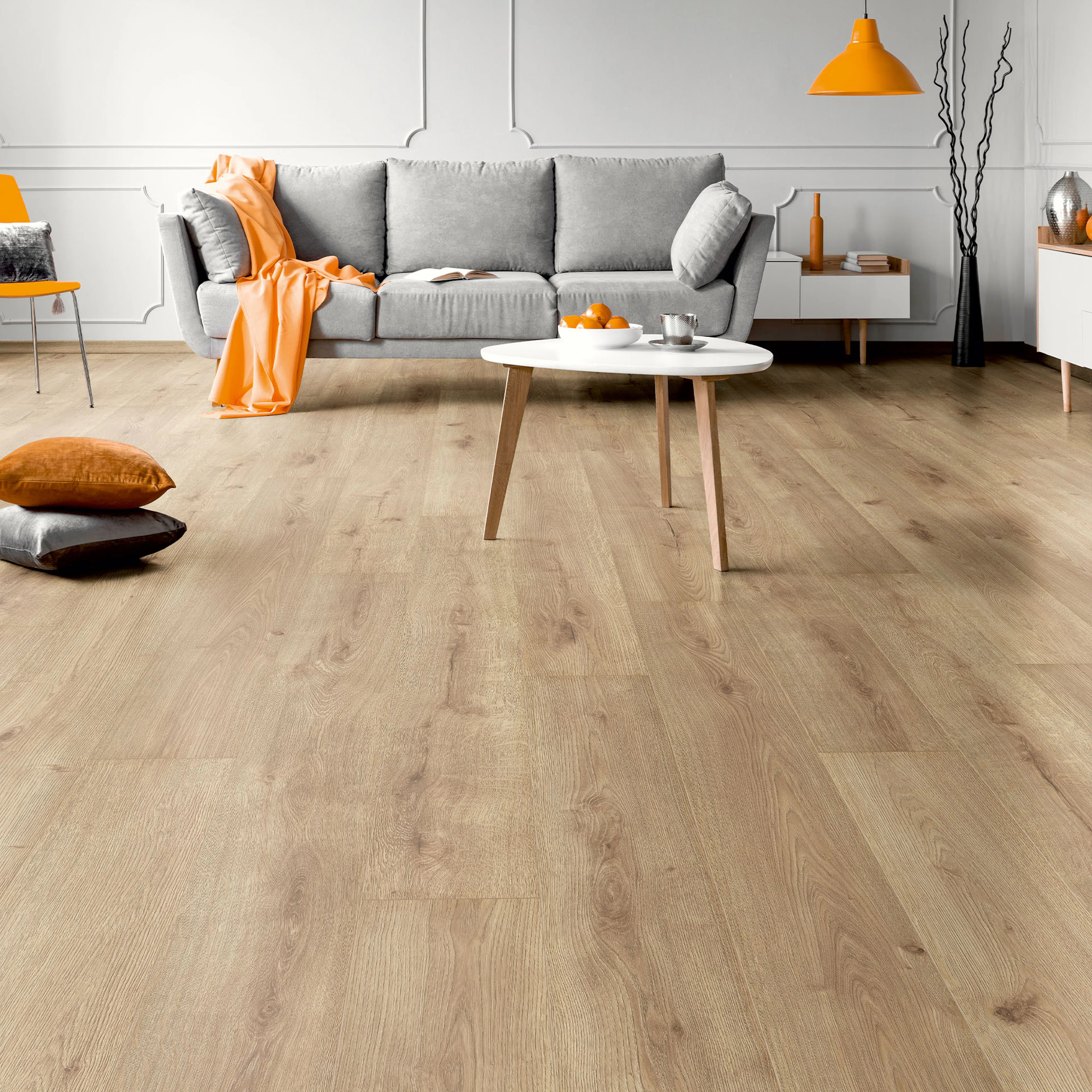 Laminatgolv Nordic Floor Plank Longboard Ek Vit 1-Stav