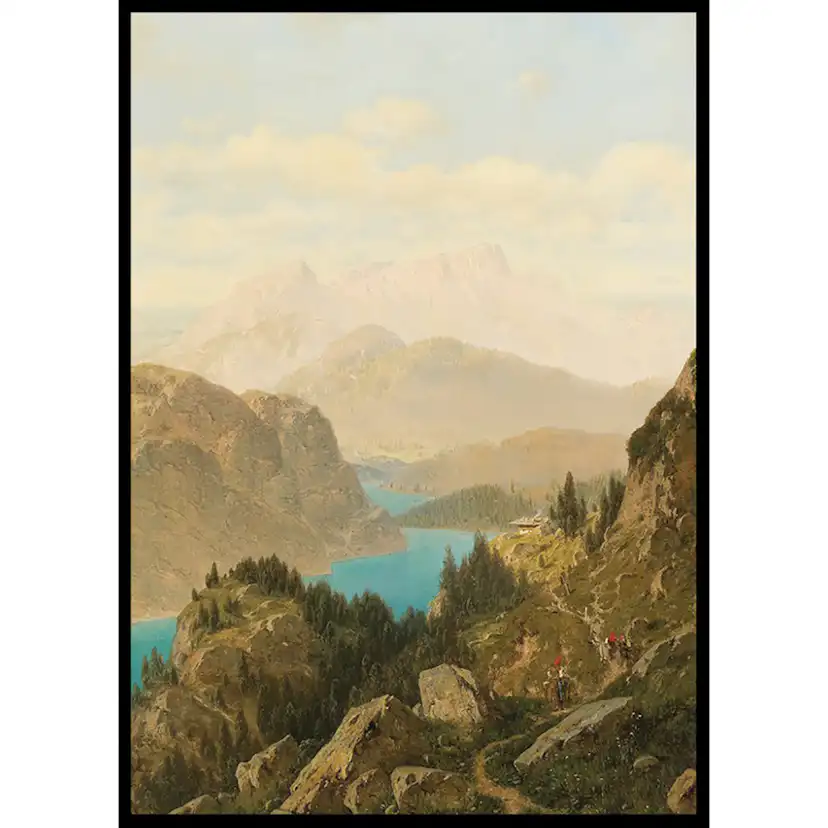 Poster Gallerix View Of The Königssee And The Untersberg By Josef von Schlögl