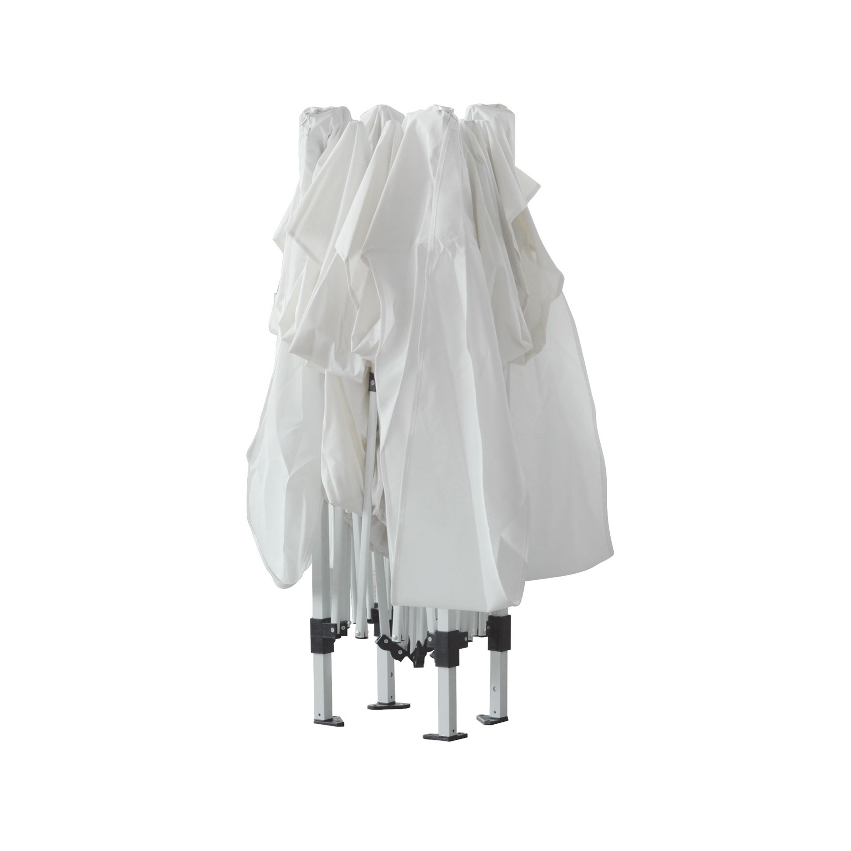 Partytält Landskap Skugga Ihopfällbart 3x3 m Vit - Metall/Polyester