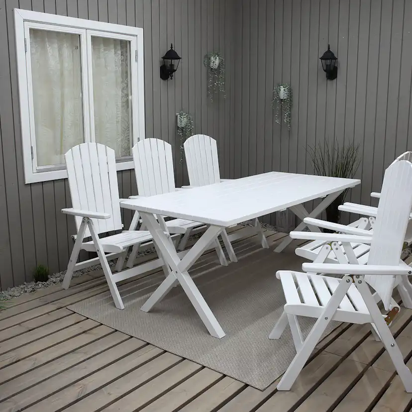 Matgrupp Baltic Garden Scottsdale 190 Med 6 Kungshamn Stolar