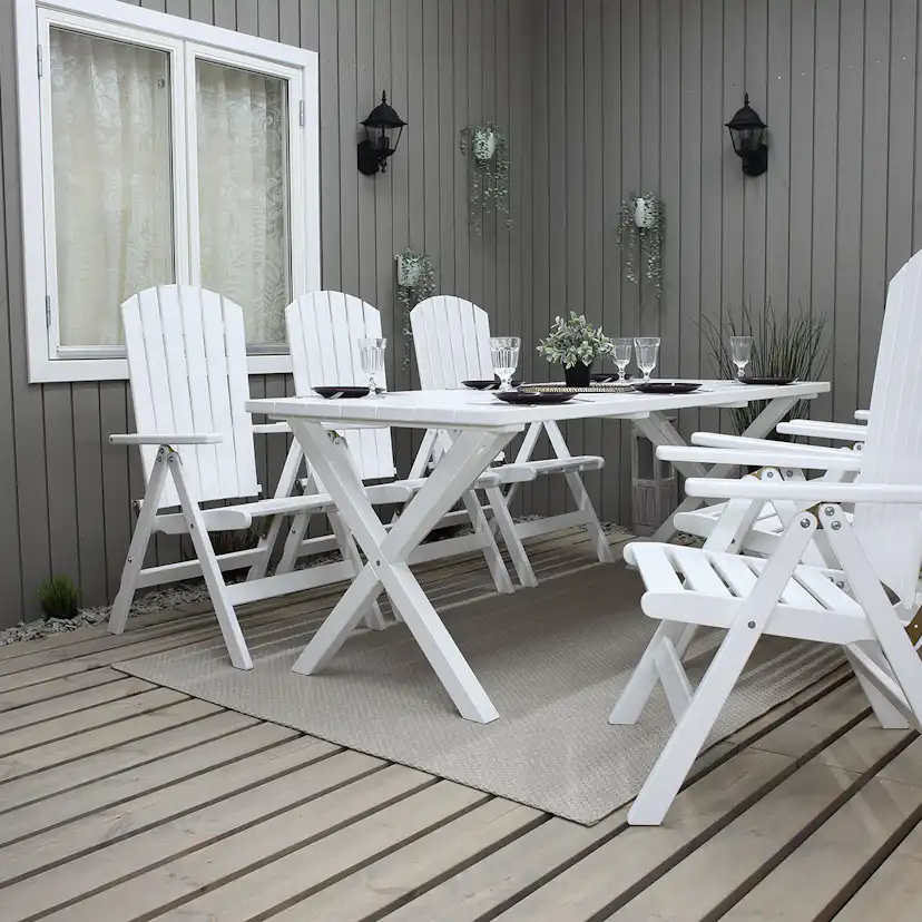 Matgrupp Baltic Garden Scottsdale 190 Med 6 Kungshamn Stolar