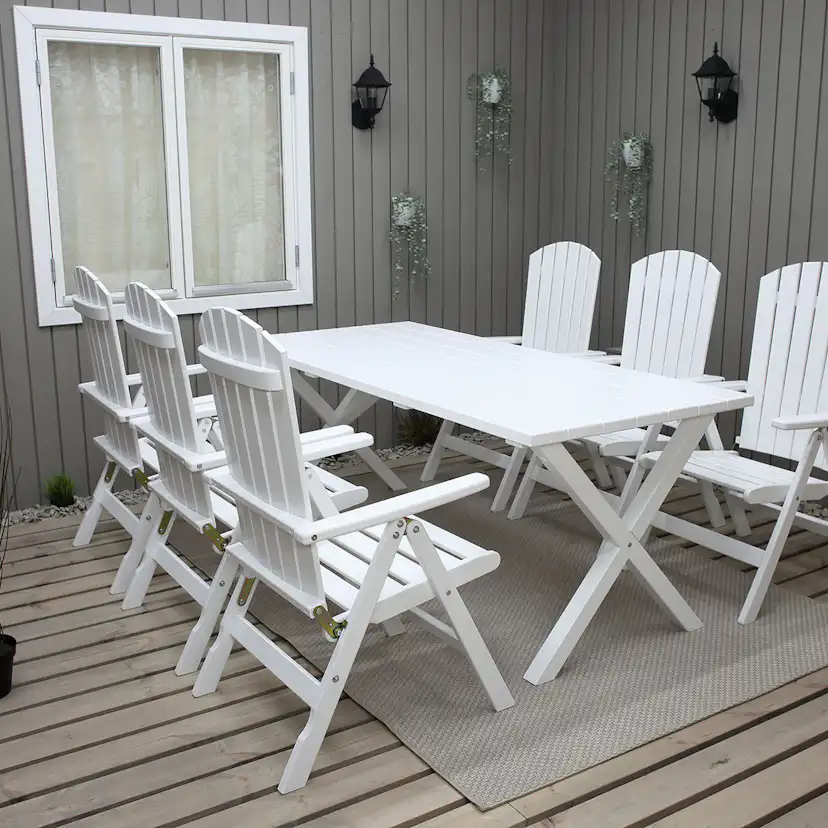 Matgrupp Baltic Garden Scottsdale 190 Med 6 Kungshamn Stolar