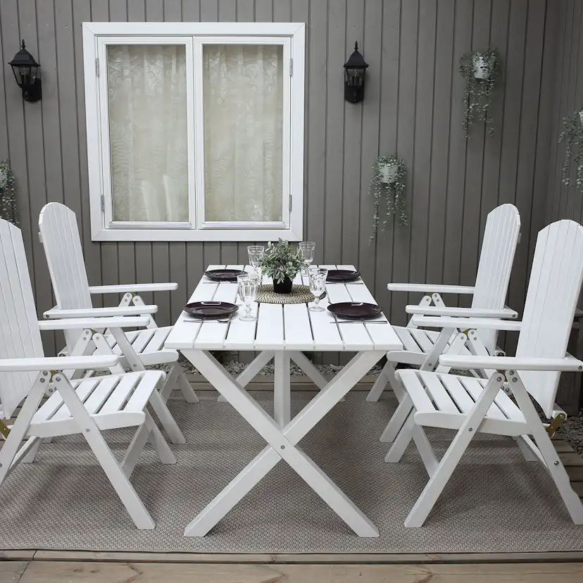 Matgrupp Baltic Garden Scottsdale 150 Med 4 Kungshamn Stolar