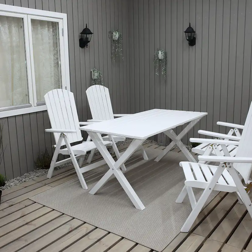 Matgrupp Baltic Garden Scottsdale 150 Med 4 Kungshamn Stolar