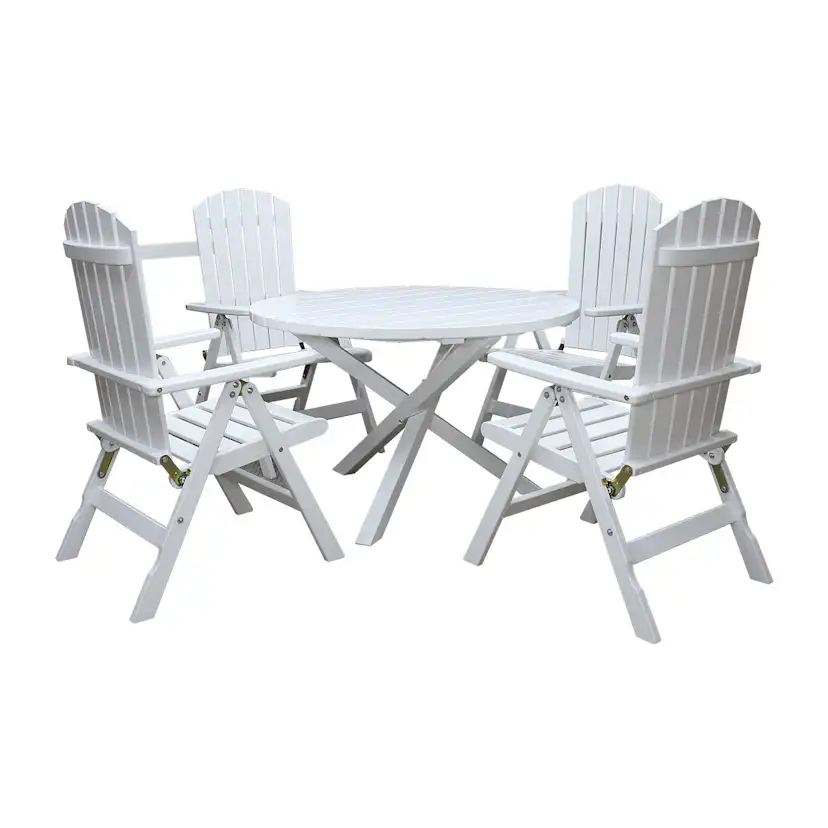 Matgrupp Baltic Garden Scottsdale Ø112 Med 4 Kungshamn Stolar