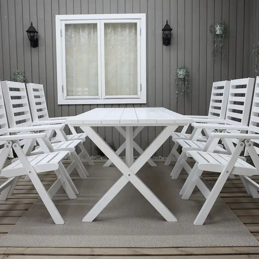 Matgrupp Baltic Garden Scottsdale 190 Med 6 Båstad Stolar