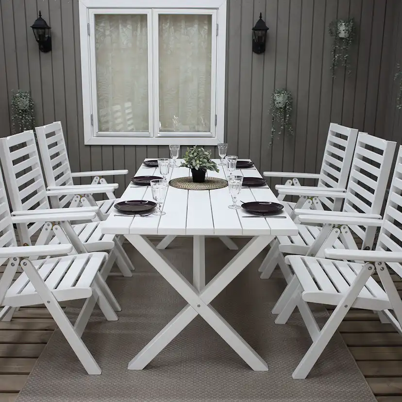Matgrupp Baltic Garden Scottsdale 190 Med 6 Båstad Stolar