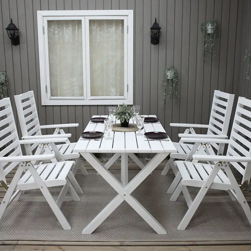 Matgrupp Baltic Garden Scottsdale 150 Med 4 Båstad Stolar