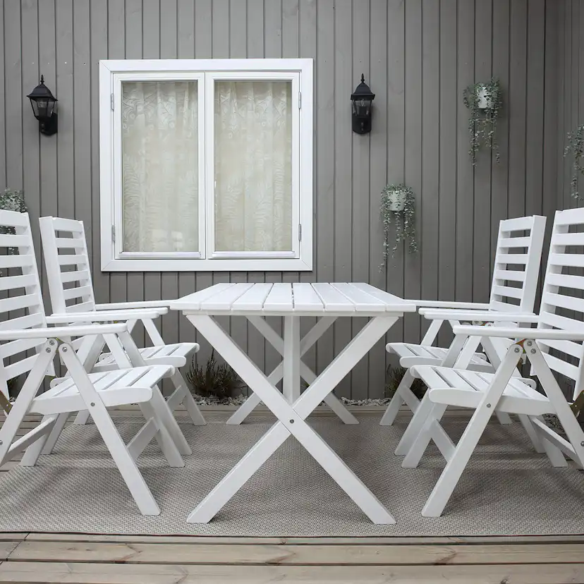 Matgrupp Baltic Garden Scottsdale 150 Med 4 Båstad Stolar