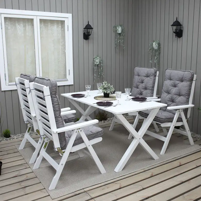 Matgrupp Baltic Garden Scottsdale 150 Med 4 Båstad Stolar