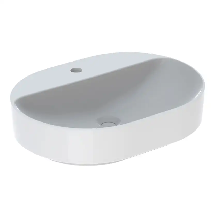 Tvättställ Geberit Variform 600 mm Lay-on Elliptiskt Kanthylla