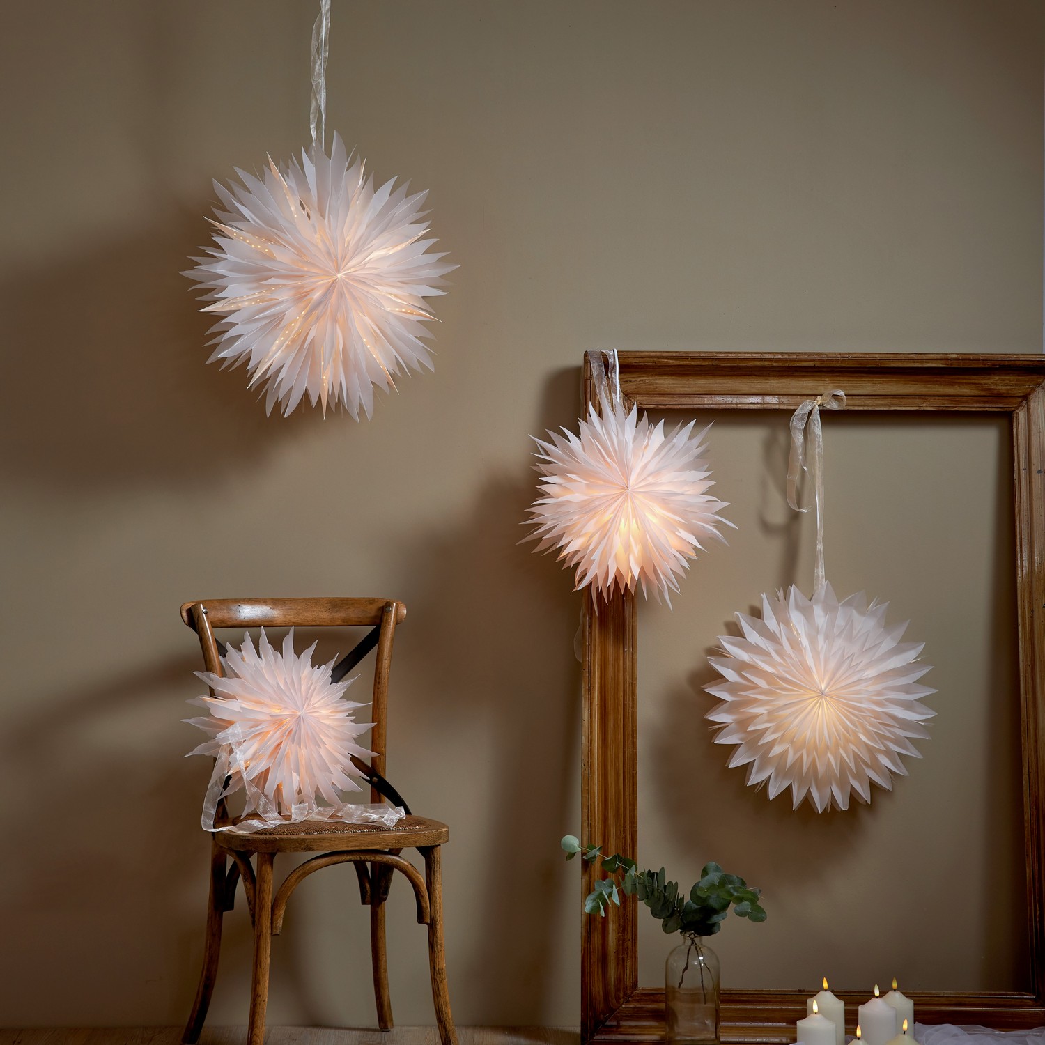 Pappersstjärna Star Trading DIS 60 Vit Julstjärna för Fönster