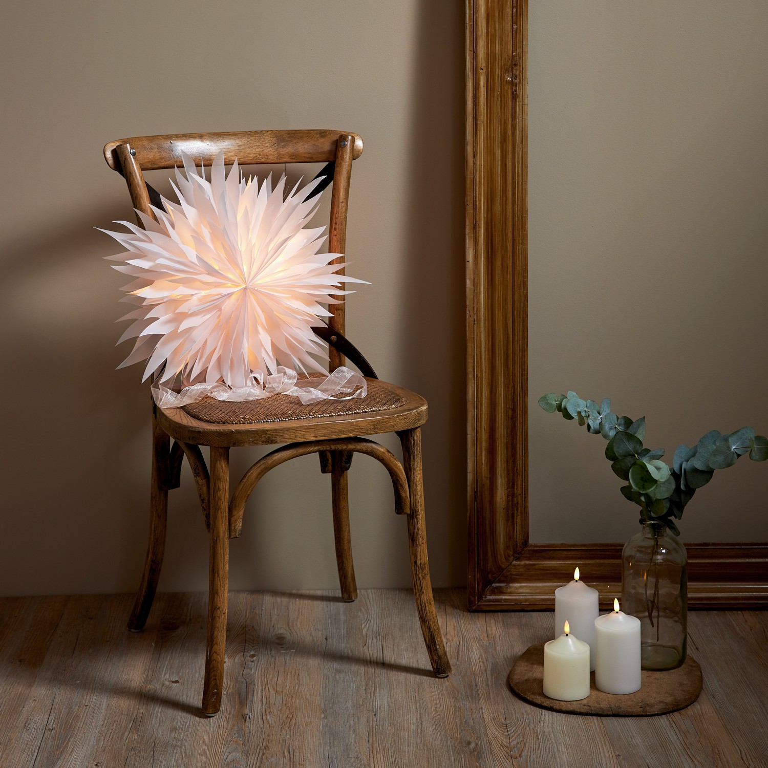 Pappersstjärna Star Trading DIS 45 Vit Julstjärna för Fönster