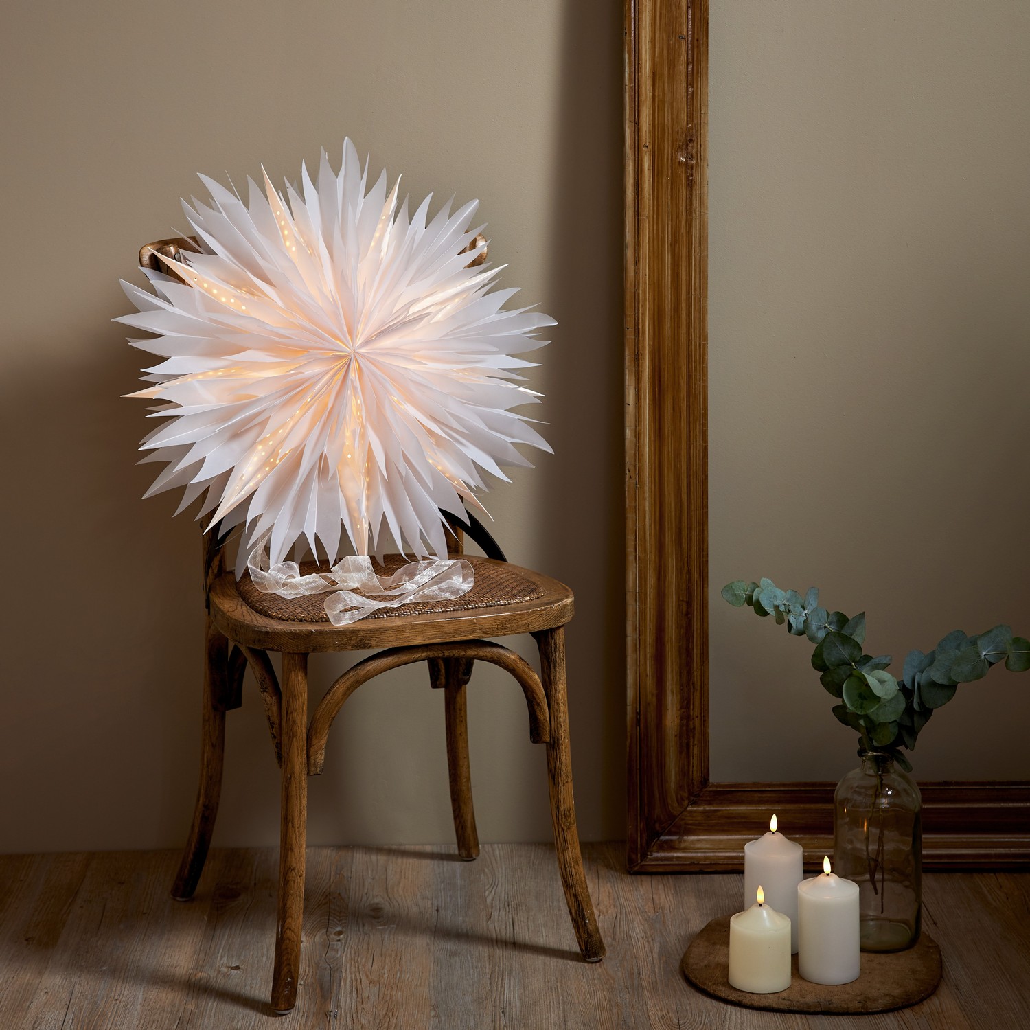 Pappersstjärna Star Trading DIS 60 Vit Julstjärna för Fönster