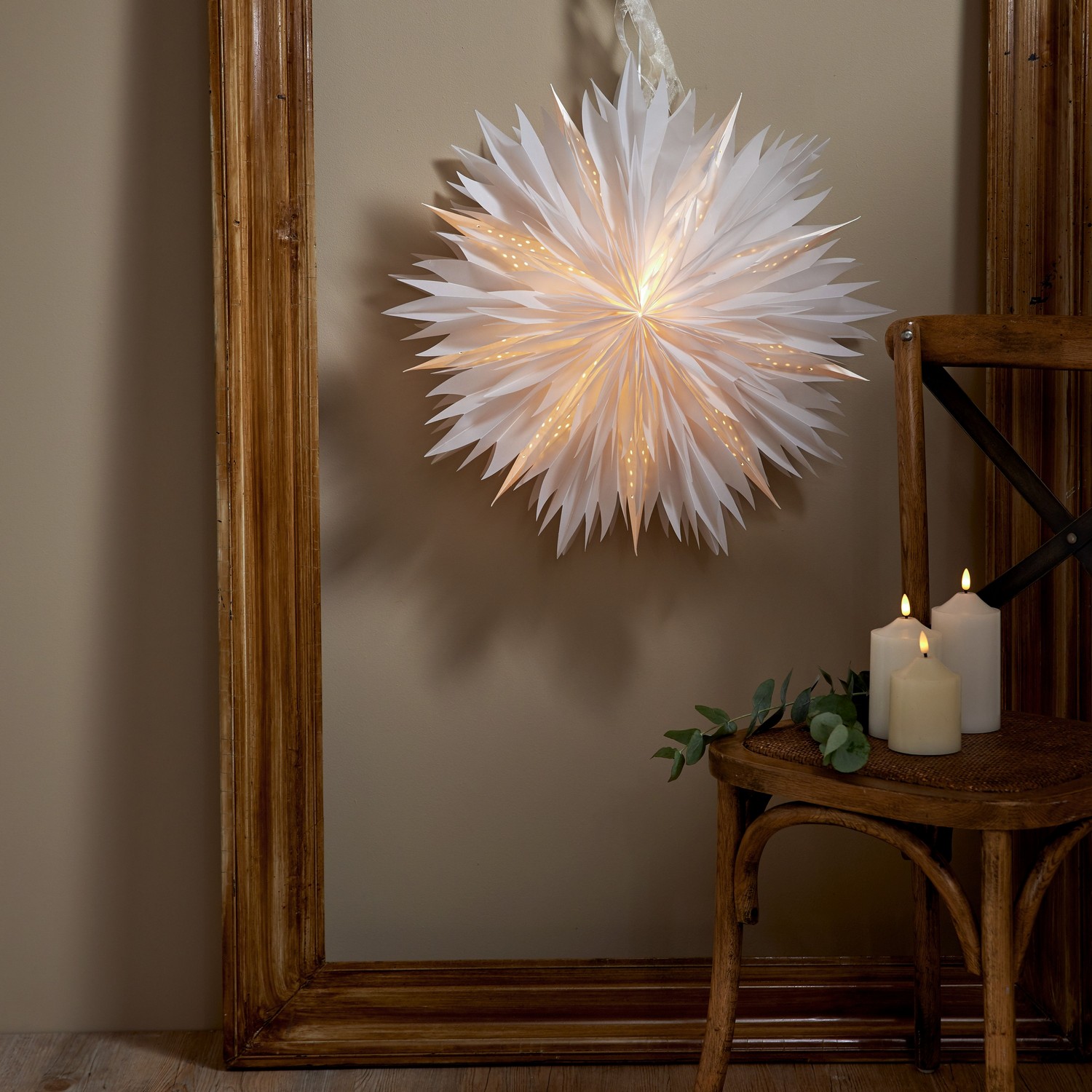 Pappersstjärna Star Trading DIS 60 Vit Julstjärna för Fönster