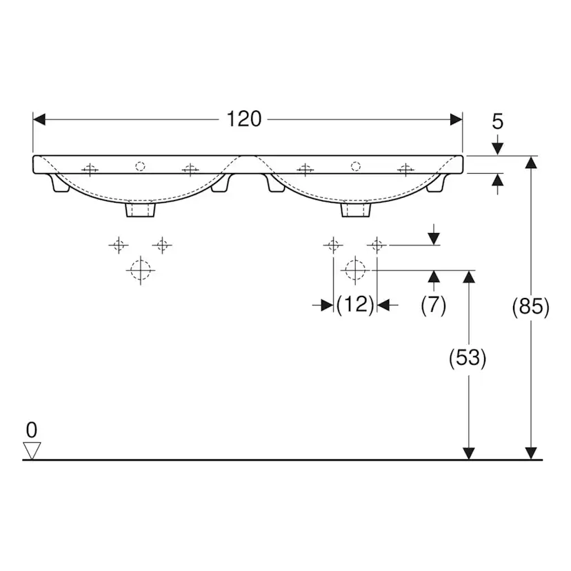 Tvättställ Ifö Vinta Art Dubbel