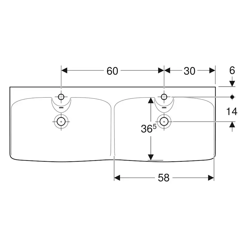 Tvättställ Ifö Vinta Art Dubbel