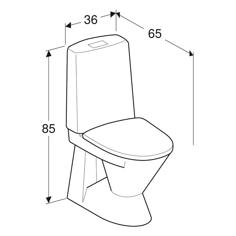 Toalettstol Ifö Pala med Skruvhål