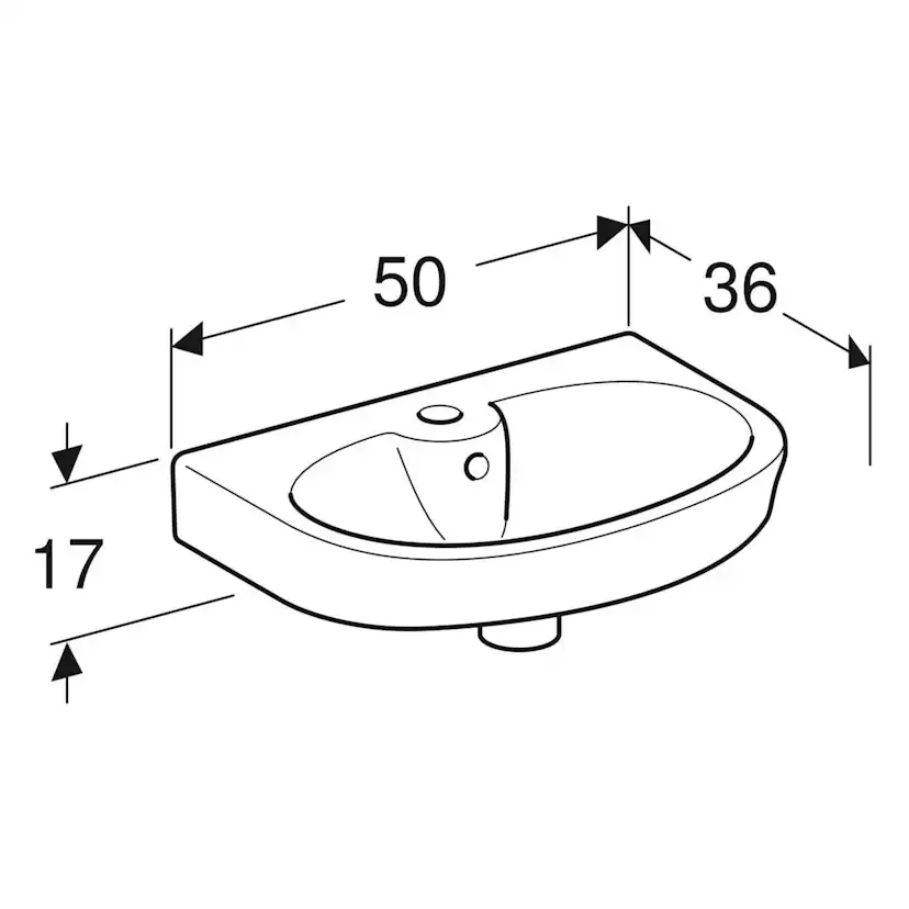 Tvättställ Ifö Vinta Rund 500 mm