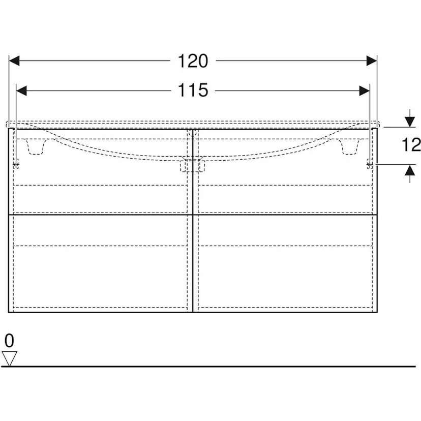 Tvättställsskåp Ifö Elegant med 4 Lådor