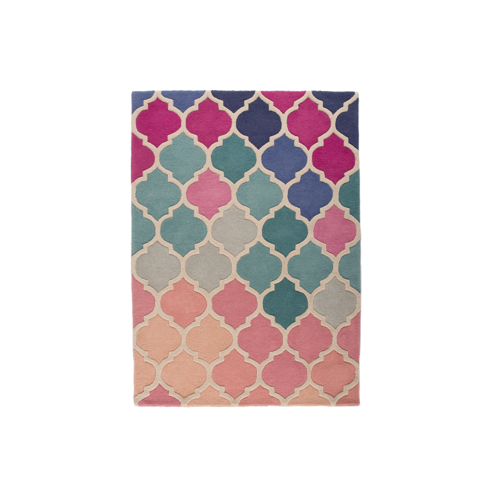 Luggmatta Flair Rugs Rosella Rosa/Blå Ull