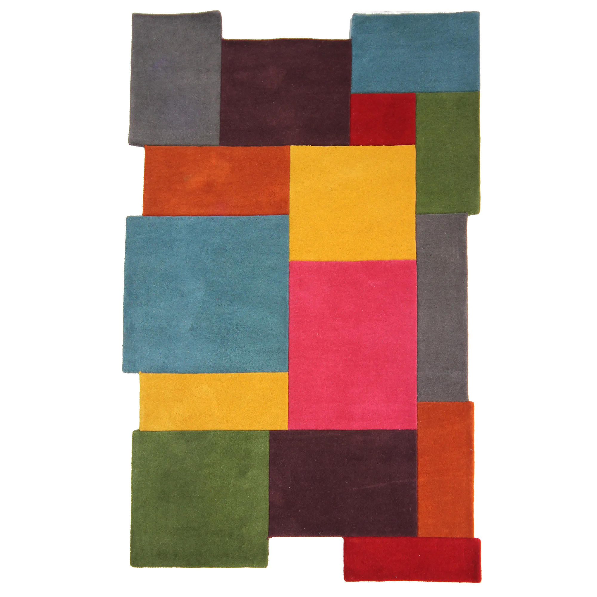 Patchworkmatta Flair Rugs Collage Flerfärgad Ull