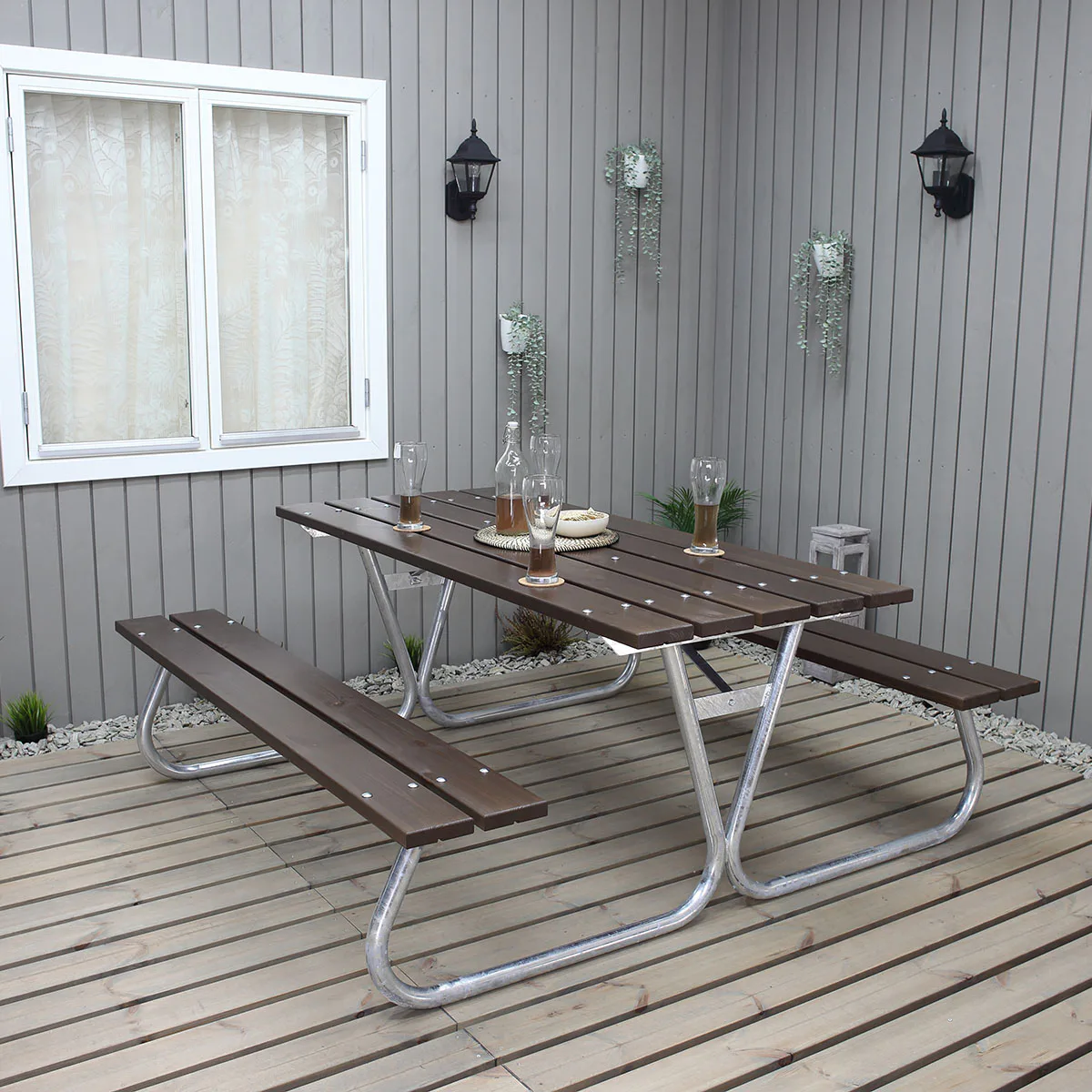 Picknickbord Baltic Garden Stabil Utan Ryggstöd