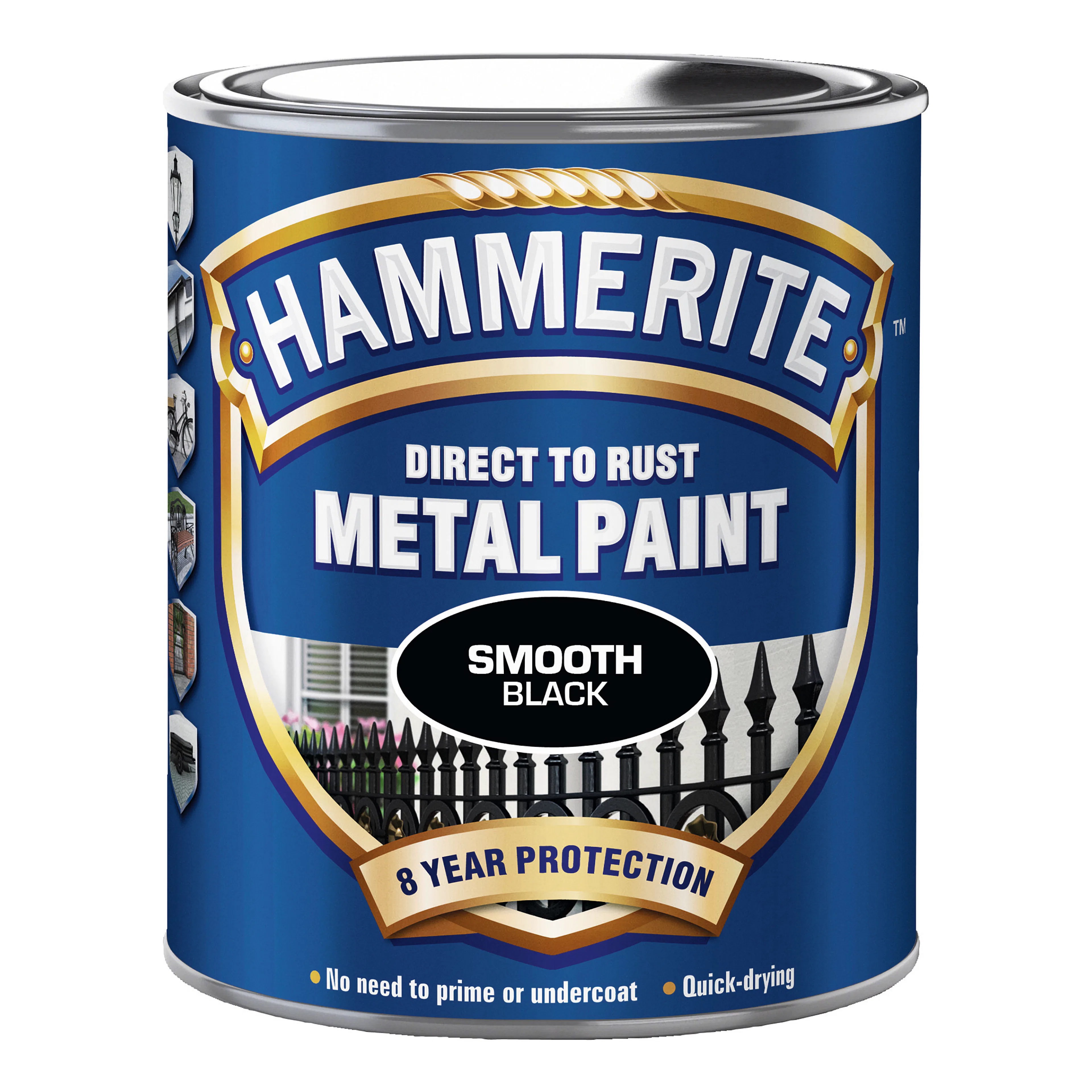 Rostskyddsfärg Hammerite Slätlack Svart 250ml