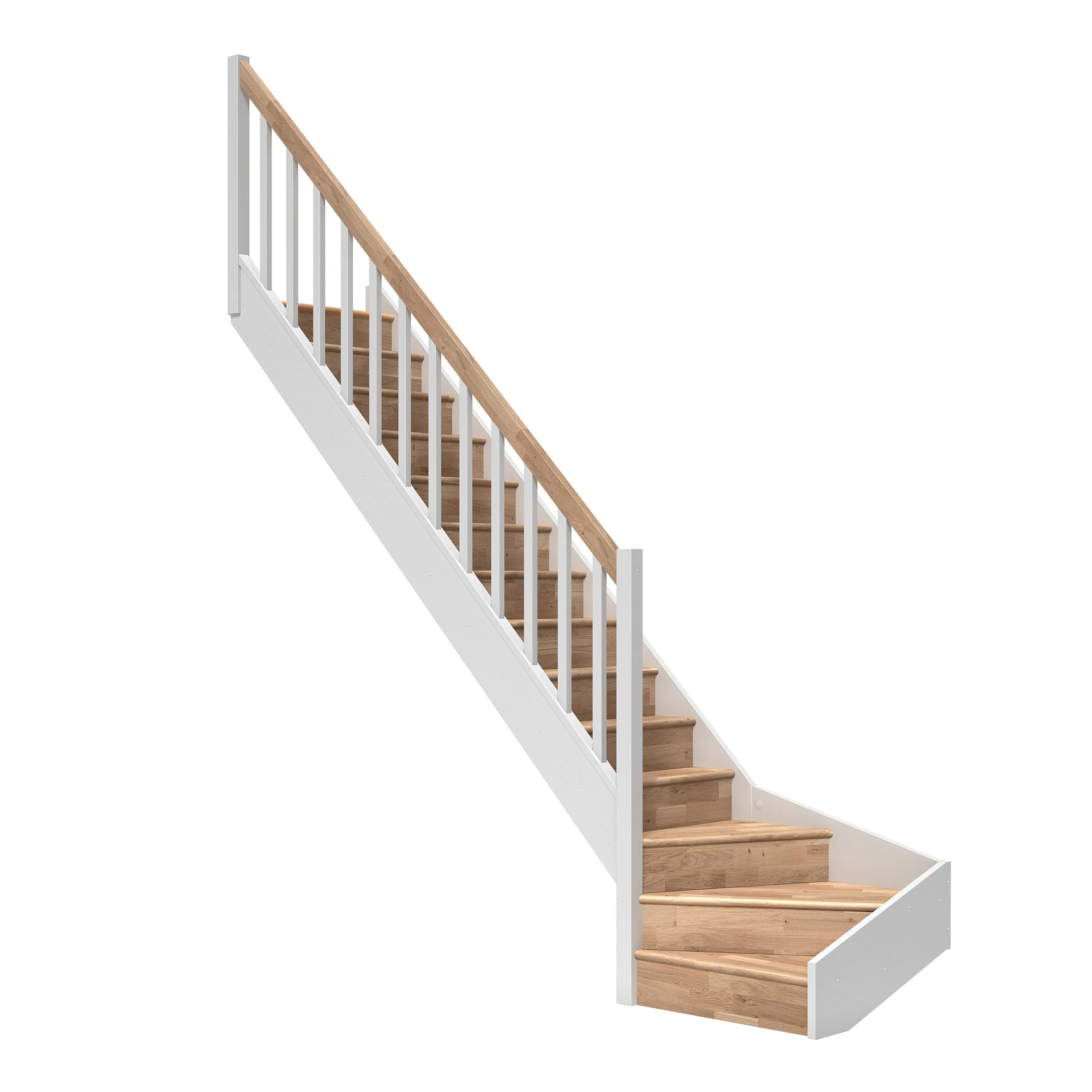 Spartrappa Dolle Paris L-form med Fyrkantigt Räcke med Sättsteg