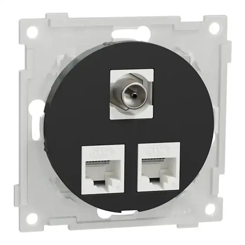 Vägguttag Elko One Modularuttag 2x8 K6 UTP