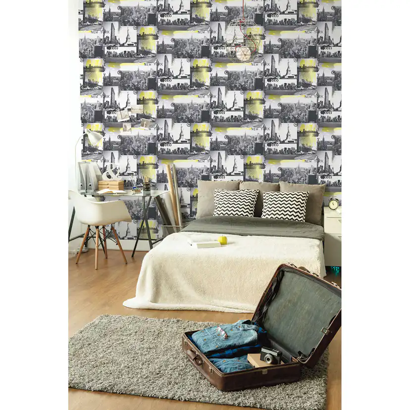 Tapet Lutéce New York City Jaune 51161502