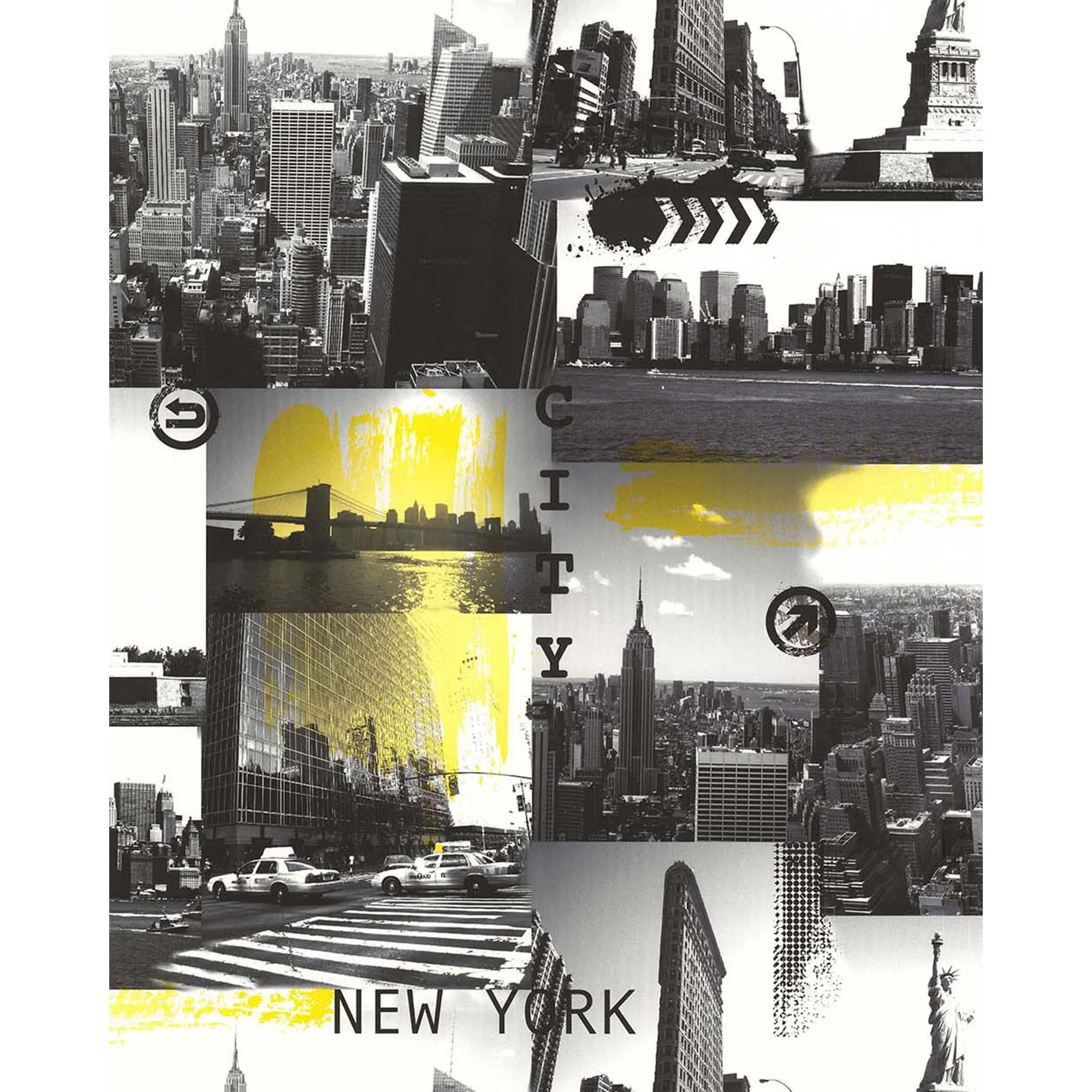 Tapet Lutéce New York City Jaune 51161502