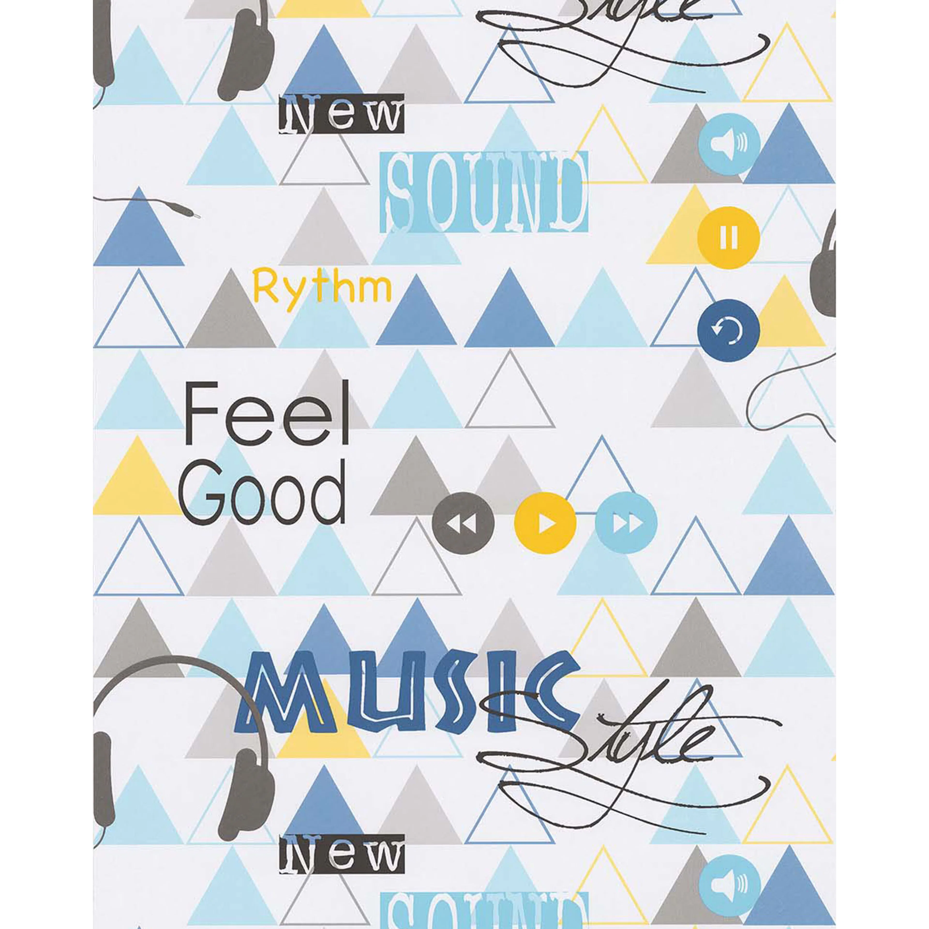 Tapet Lutéce Music Bleu Et Jaune 51172101