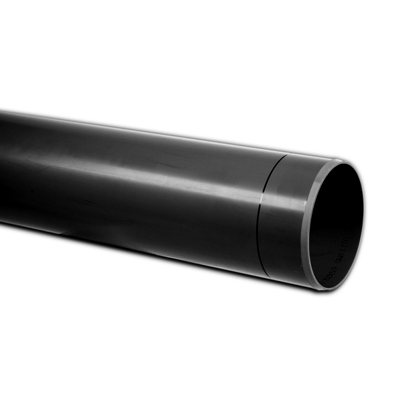 PP Markrör 110/3,2 x 3000mm, Svart utan muff