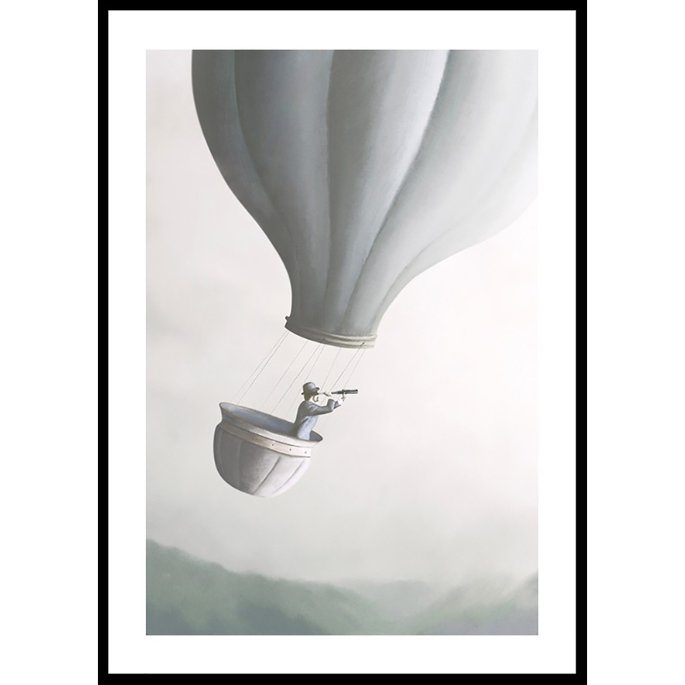 Poster Gallerix Flying With Hot Air Balloon