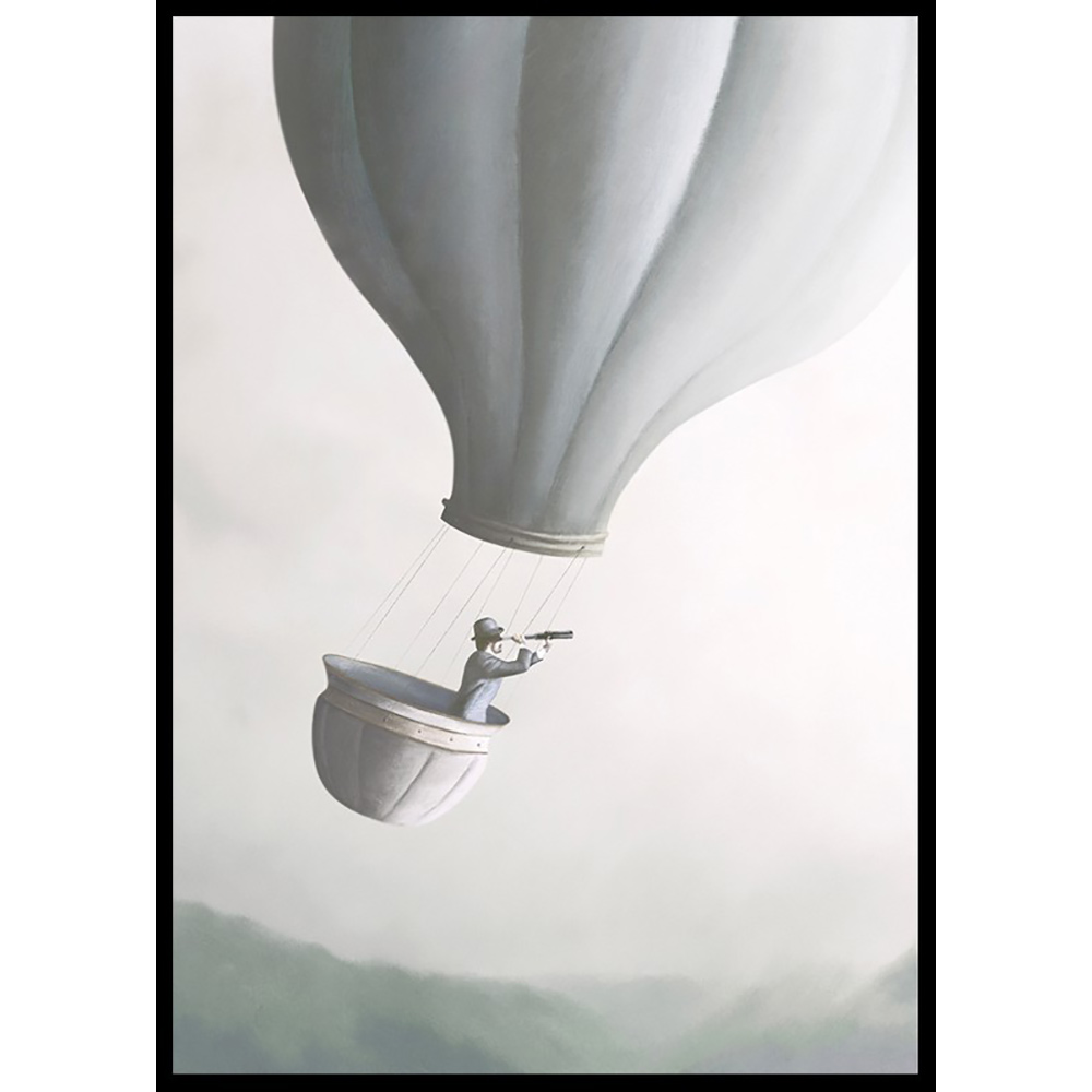 Poster Gallerix Flying With Hot Air Balloon